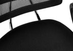 Black Adjustable Height Swivel Rolling Office Chair