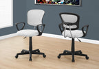 Black Adjustable Height Swivel Rolling Office Chair