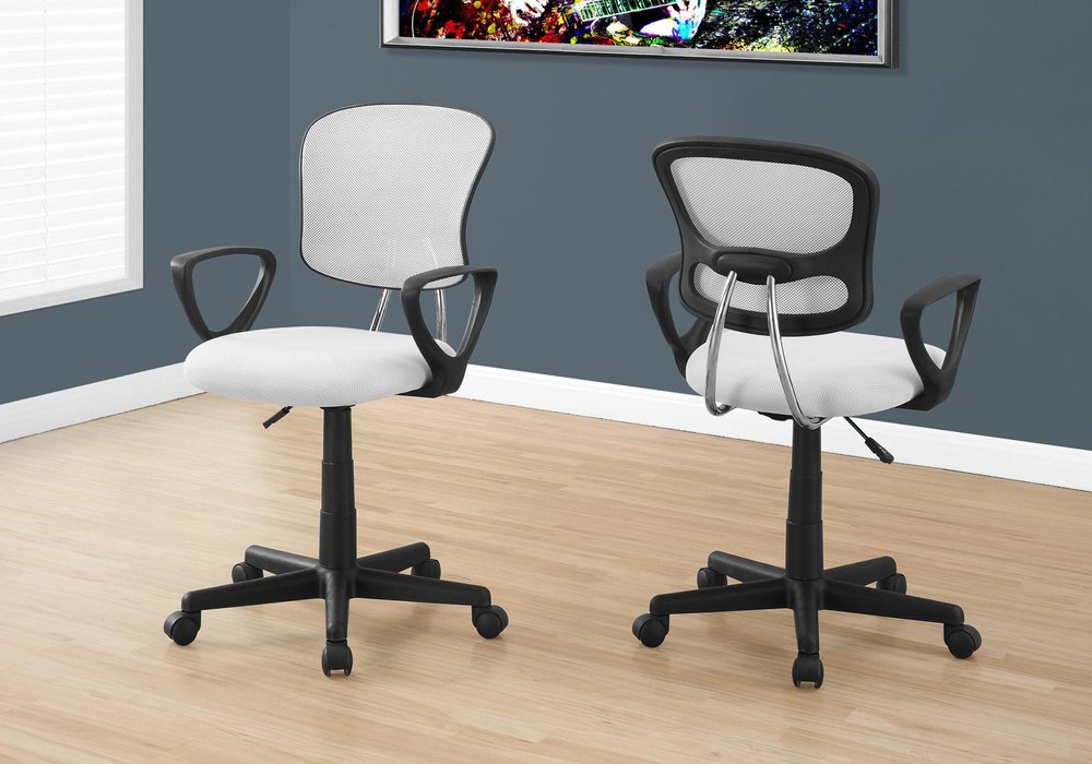 Black Adjustable Height Swivel Rolling Office Chair
