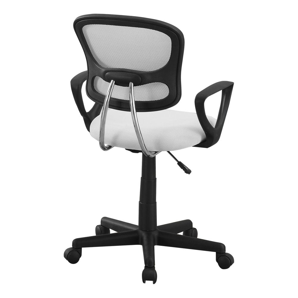 Black Adjustable Height Swivel Rolling Office Chair