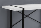 49" White and Black Computer Desk