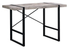 49" Taupe and Black Computer Desk