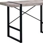 49" Taupe and Black Computer Desk