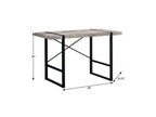 49" Taupe and Black Computer Desk