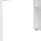 46" White L Shape Computer Desk With Two Drawers
