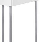 48" Taupe and Black Writing Desk With Two Drawers