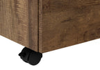 25" Brown Particle Board and Wood Filing Cabinet With Drawers