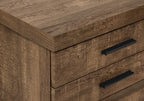 25" Brown Particle Board and Wood Filing Cabinet With Drawers