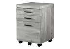 25" Brown Particle Board and Wood Filing Cabinet With Drawers
