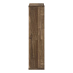 48" Brown Distressed Wood Adjustable Four Tier Bookcase