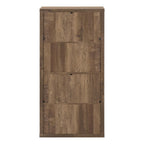 48" Brown Distressed Wood Adjustable Four Tier Bookcase