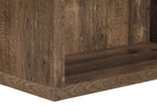 48" Brown Distressed Wood Adjustable Four Tier Bookcase