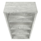 White Wood Adjustable Four Tier Bookcase