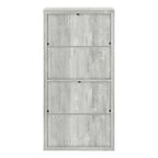 White Wood Adjustable Four Tier Bookcase