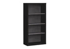 White Wood Adjustable Four Tier Bookcase