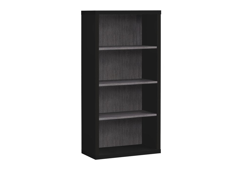 White Wood Adjustable Four Tier Bookcase