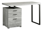 47" Brown and Black Computer Desk With Three Drawers