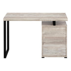 47" Brown and Black Computer Desk With Three Drawers