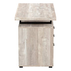47" Brown and Black Computer Desk With Three Drawers