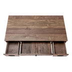 47" Brown and Black Computer Desk With Two Drawers
