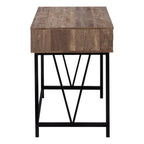 47" Brown and Black Computer Desk With Two Drawers