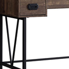 47" Brown and Black Computer Desk With Two Drawers