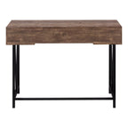 47" Brown and Black Computer Desk With Two Drawers