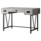 47" Brown and Black Computer Desk With Two Drawers