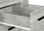 60" Gray L Shape Computer Desk With Three Drawers