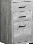 60" Gray L Shape Computer Desk With Three Drawers