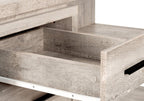 60" Taupe L Shape Computer Desk With Three Drawers