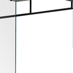 48" Gray and Clear Computer Desk