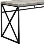 47" Gray and Black Computer Desk