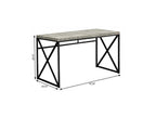 47" Gray and Black Computer Desk