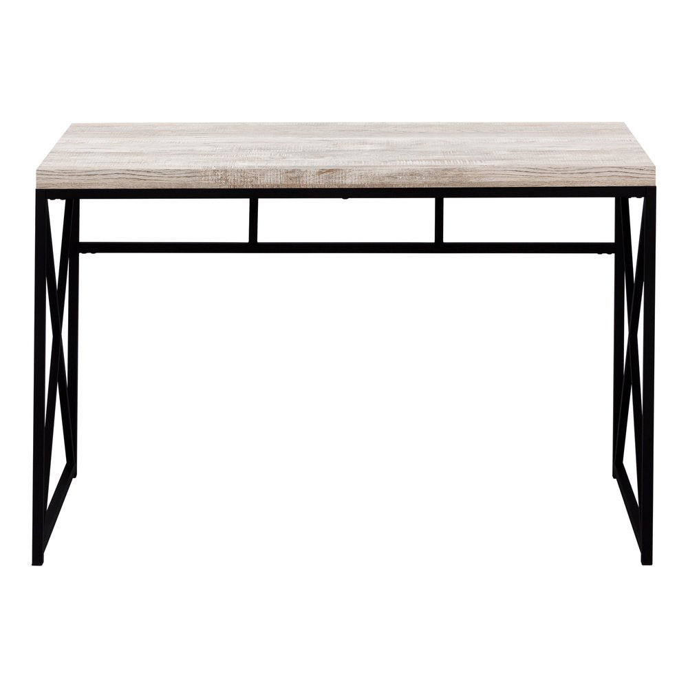 47" Taupe and Black Computer Desk