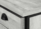 55" Gray and Black Computer Desk With Three Drawers