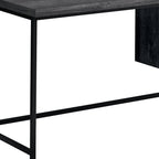55" Gray and Black Computer Desk With Three Drawers