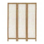 71" Clear Folding Three Panel Screen Room Divider