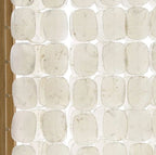84" Clear Capiz Mother of Pearl Folding Three Panel Screen Room Divider