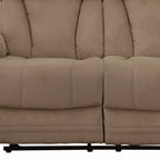 Two Piece Indoor Beige Microsuede Five Person Seating Set