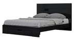 Black Solid Wood King Bed Frame