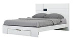 White Solid Wood Queen Bed Frame