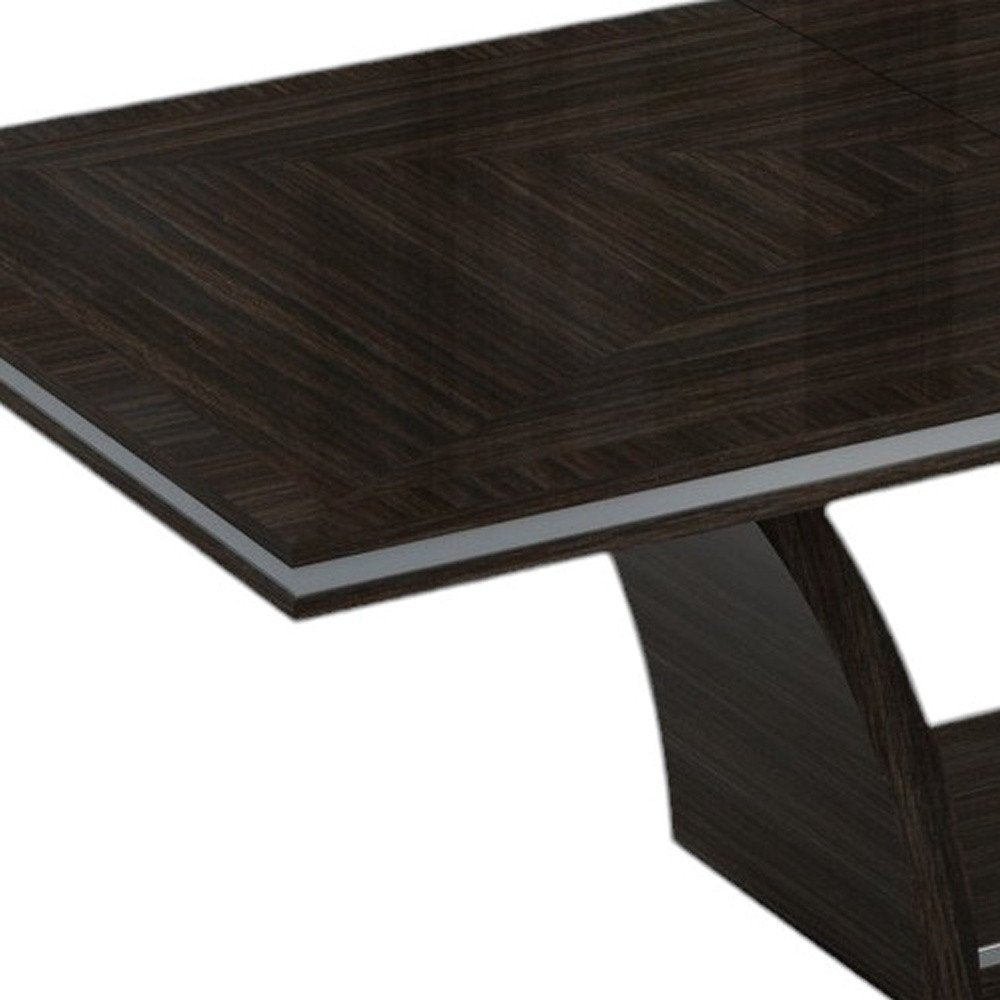 43" Silver and Dark Brown Display Stand With Three Shelves And One Drawer