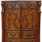 38" Brown Solid Wood Seven Drawer Combo Dresser