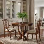 48" Brown Solid Wood Dining Table