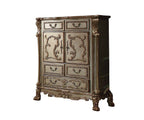 20" Brown Solid Wood Five Drawer