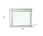 42" Silver Wood Framed Mounted Dresser Mirror