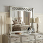 42" Silver Wood Framed Mounted Dresser Mirror