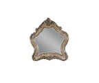 48" Oak Abstract Wood Framed Mounted Dresser Mirror