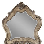 48" Oak Abstract Wood Framed Mounted Dresser Mirror